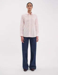 Flash Sale Ines de la Fressange Paris Martin pale pink cotton shirt