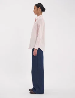 Flash Sale Ines de la Fressange Paris Martin pale pink cotton shirt