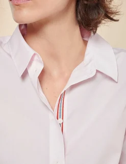 Store Ines de la Fressange Paris Martin pale pink cotton shirt Do not activate