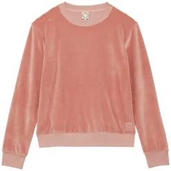 New Ines de la Fressange Paris Mathilde sweater in smooth powder pink velvet