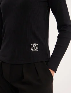 Best Sale Ines de la Fressange Paris Matthieu black lightweight turtleneck jumper