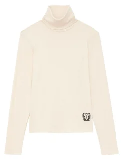 Best Sale Ines de la Fressange Paris Matthieu ecru lightweight turtleneck jumper