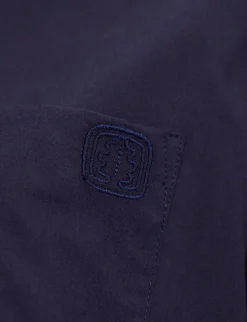 Shop Ines de la Fressange Paris Maureen navy cotton shirt