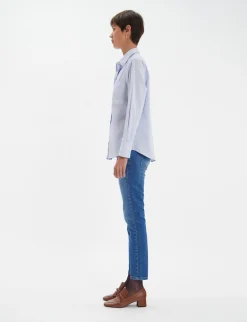 Flash Sale Ines de la Fressange Paris Maureen sky blue shirt