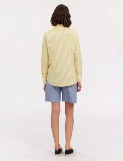 Clearance Ines de la Fressange Paris Maureen yellow striped shirt