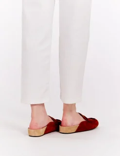 Best Sale Ines de la Fressange Paris Moccasin mule Flavie cognac leather