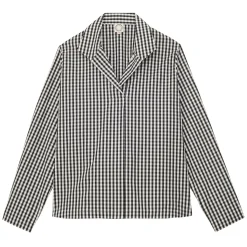 Cheap Ines de la Fressange Paris Noa black and white gingham check top