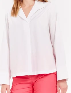 Discount Ines de la Fressange Paris Noa white cotton shirt