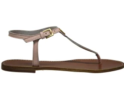 Clearance Ines de la Fressange Paris Nude leather flat sandals