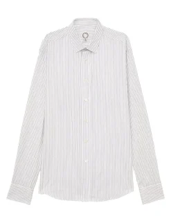 Hot Ines de la Fressange Paris Olivier men's navy and white striped shirt