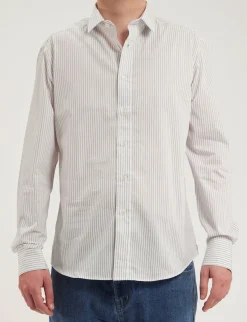 Hot Ines de la Fressange Paris Olivier men's navy and white striped shirt