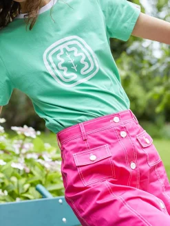 Best Sale Ines de la Fressange Paris Oscar green round-neck t-shirt