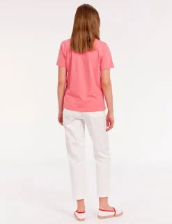 Store Ines de la Fressange Paris Oscar pink round-neck t-shirt