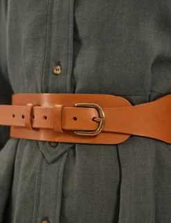 Outlet Ines de la Fressange Paris Paulette camel belt