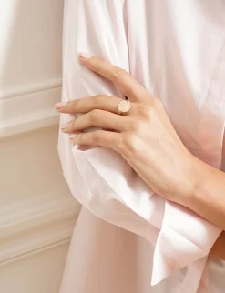 Clearance Ines de la Fressange Paris Pink gold-plated Lutece dove ring