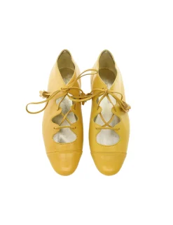 Shop Ines de la Fressange Paris Richelieu open yellow