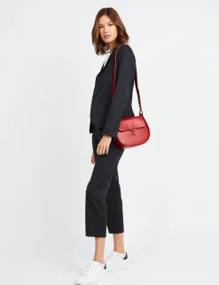 Online Ines de la Fressange Paris Senda red leather bag