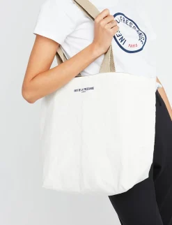 Store Ines de la Fressange Paris Shopping bag Lila ecru