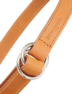 Clearance Ines de la Fressange Paris Sidonie natural leather belt