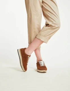 New Ines de la Fressange Paris Tracy espadrilles brown trainers