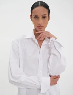 Fashion Ines de la Fressange Paris White Nova cotton shirt